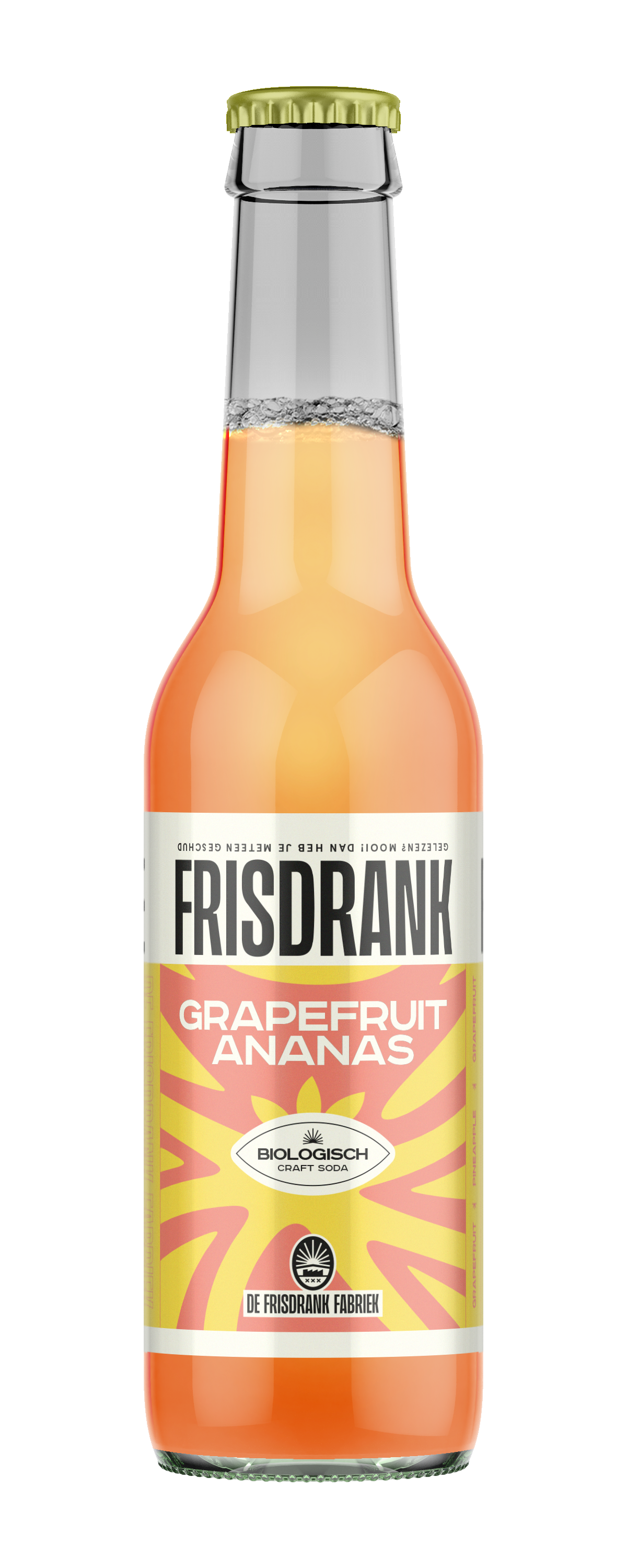 De Frisdrank Fabriek  Koolzuurhoudende frisdrank grapefruit ananas bio 275.00 Milliliter