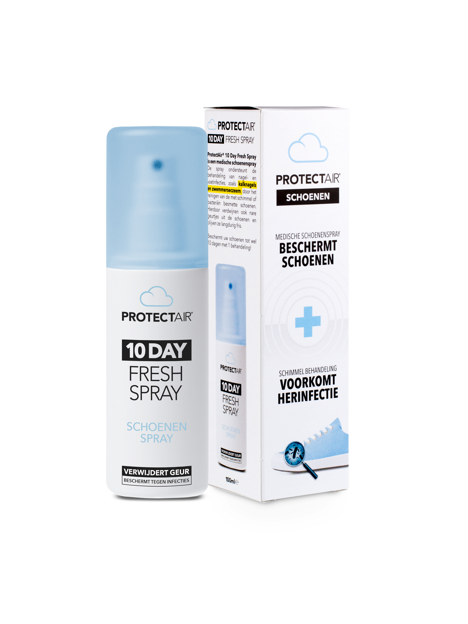 Protectair Medische schoenenspray 100 Milliliter
