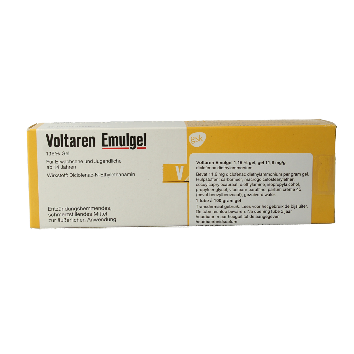 Voltaren Emulgel 1.16% Duitse verpakking 100.00 Gram