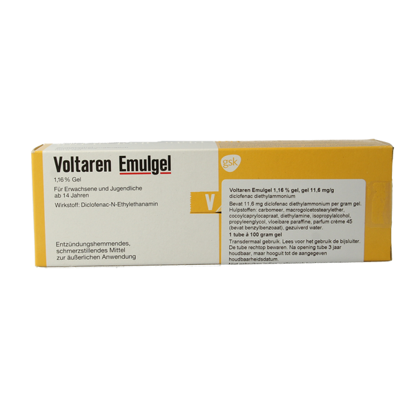 Voltaren Emulgel 1.16% Duitse verpakking 100.00 Gram