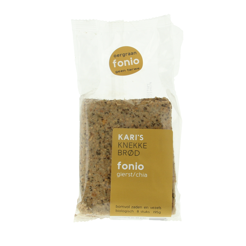 Kari's Crackers  Knekkebrod fonio gierst/chia bio 195 Gram