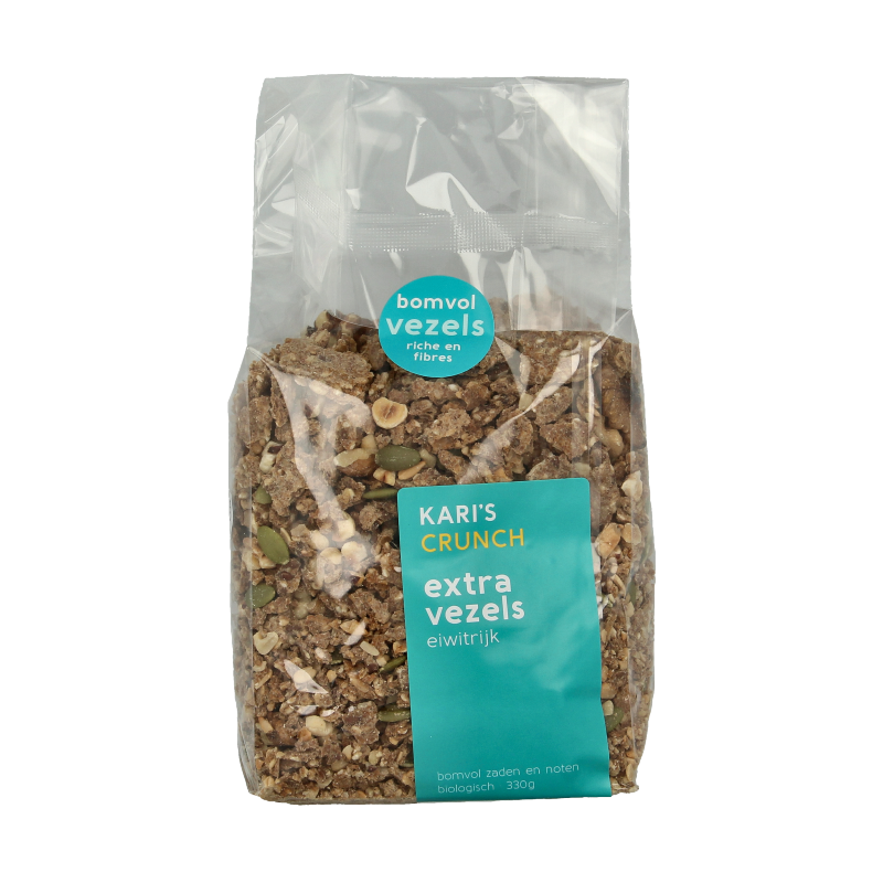 Kari's Crunch  Granola extra vezels eiwit bio 330 Gram