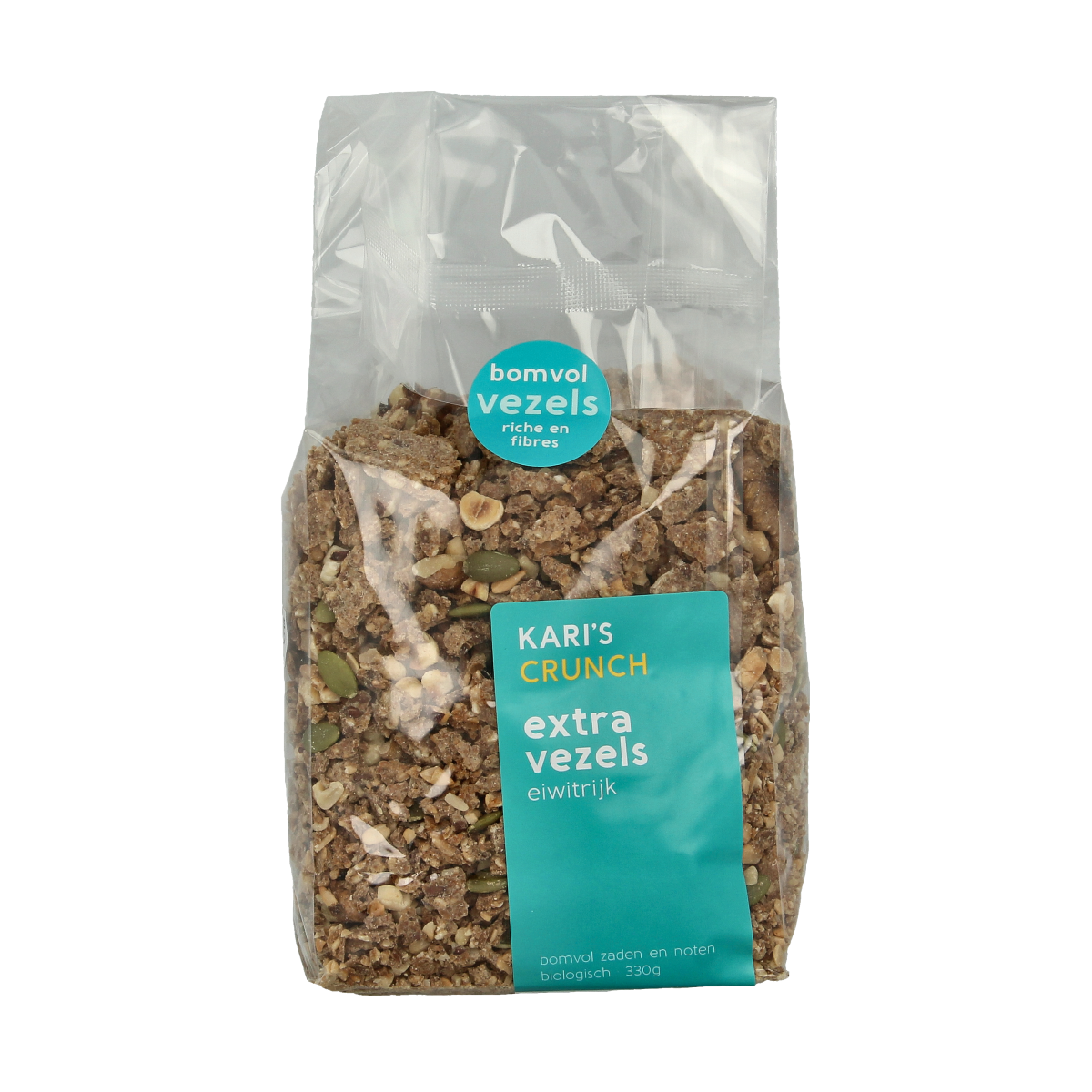 Kari's Crunch  Granola extra vezels eiwit bio 330.00 Gram