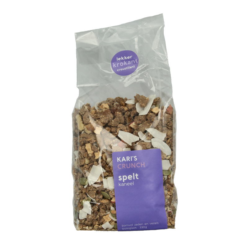 Kari's Crunch  Granola spelt kaneel bio 330 Gram