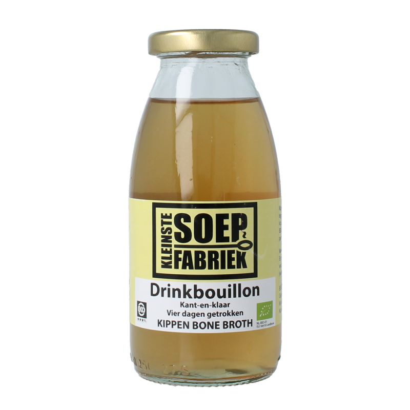 Kleinstesoepfabriek Drinkbouillon kip bio 245 Milliliter