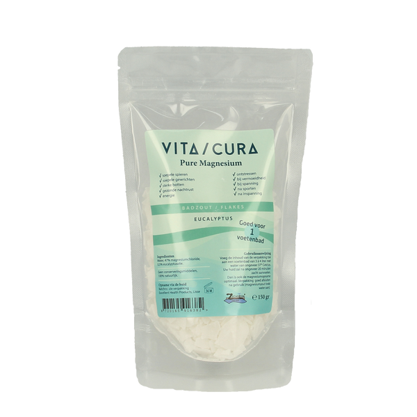 Vitacura Magnesium zout flakes eucalyptus 150.00 Gram