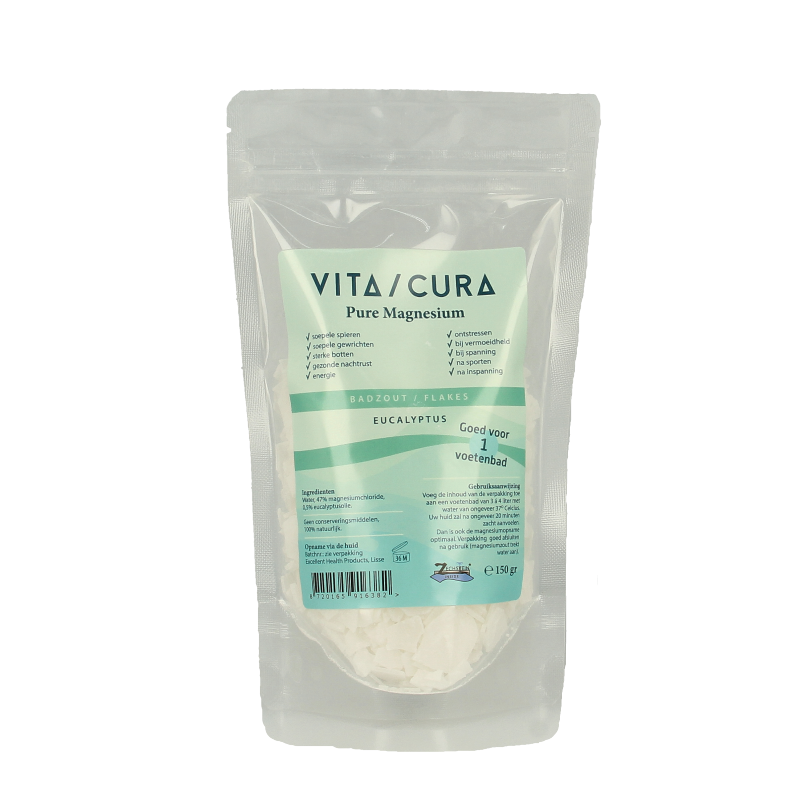 Vitacura Magnesium zout flakes eucalyptus 150 Gram