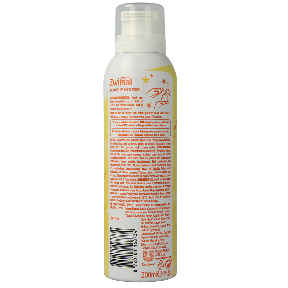 Zwitsal Douche mousse original 200.00 Milliliter