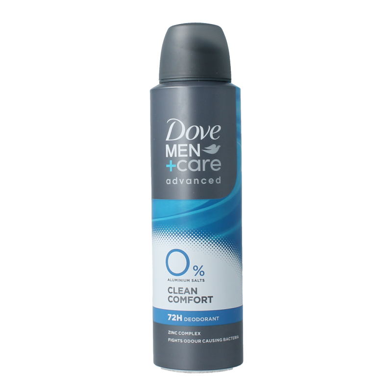 Dove Deodorant spray men+ care clean comfort 0% 150 Milliliter