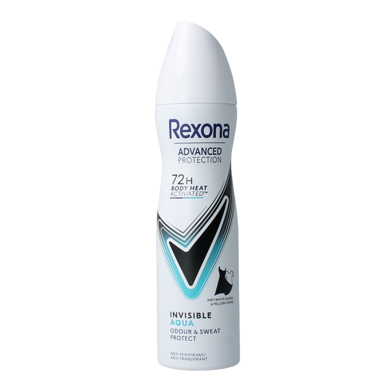 Rexona Deodorant spray invisible aqua 150 Milliliter