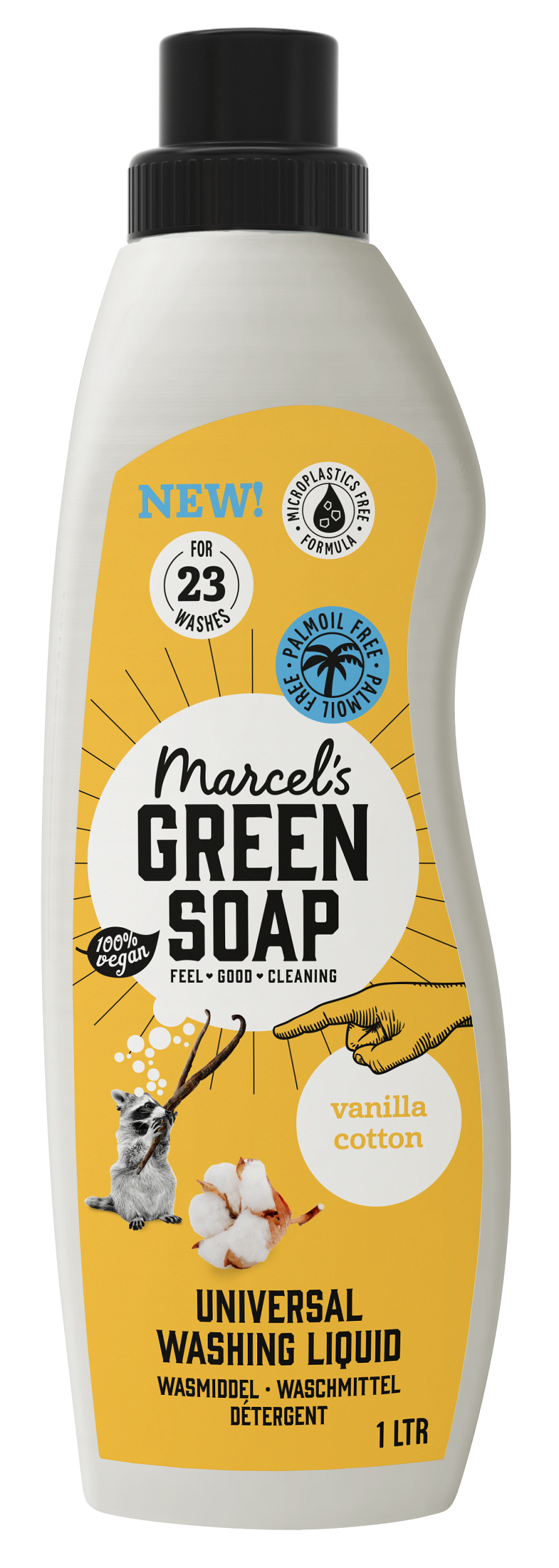 Marcel's Green Soap Wasmiddel universeel vanille & katoen 1.00 Liter
