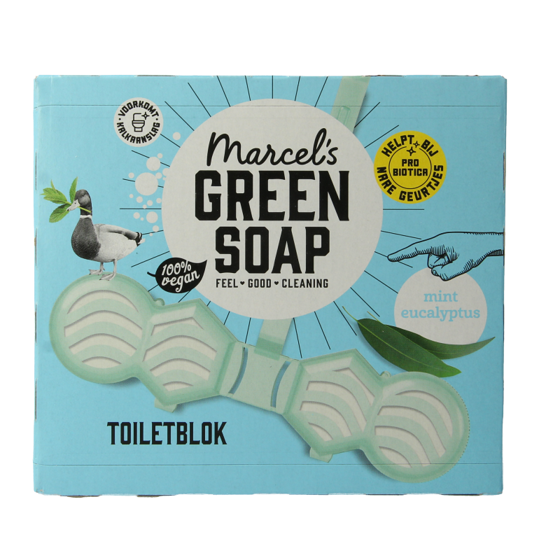 Marcel's Green Soap Toiletblok munt & eucalyptus 35 Gram