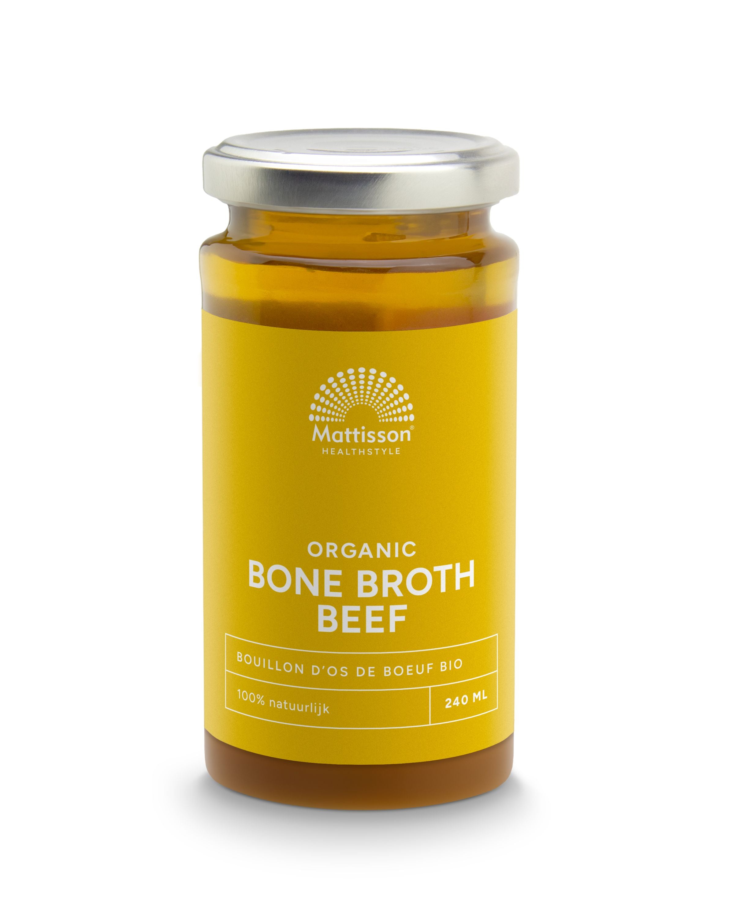 Mattisson Organic beef bone broth - botten boullion rund bio 240 Milliliter