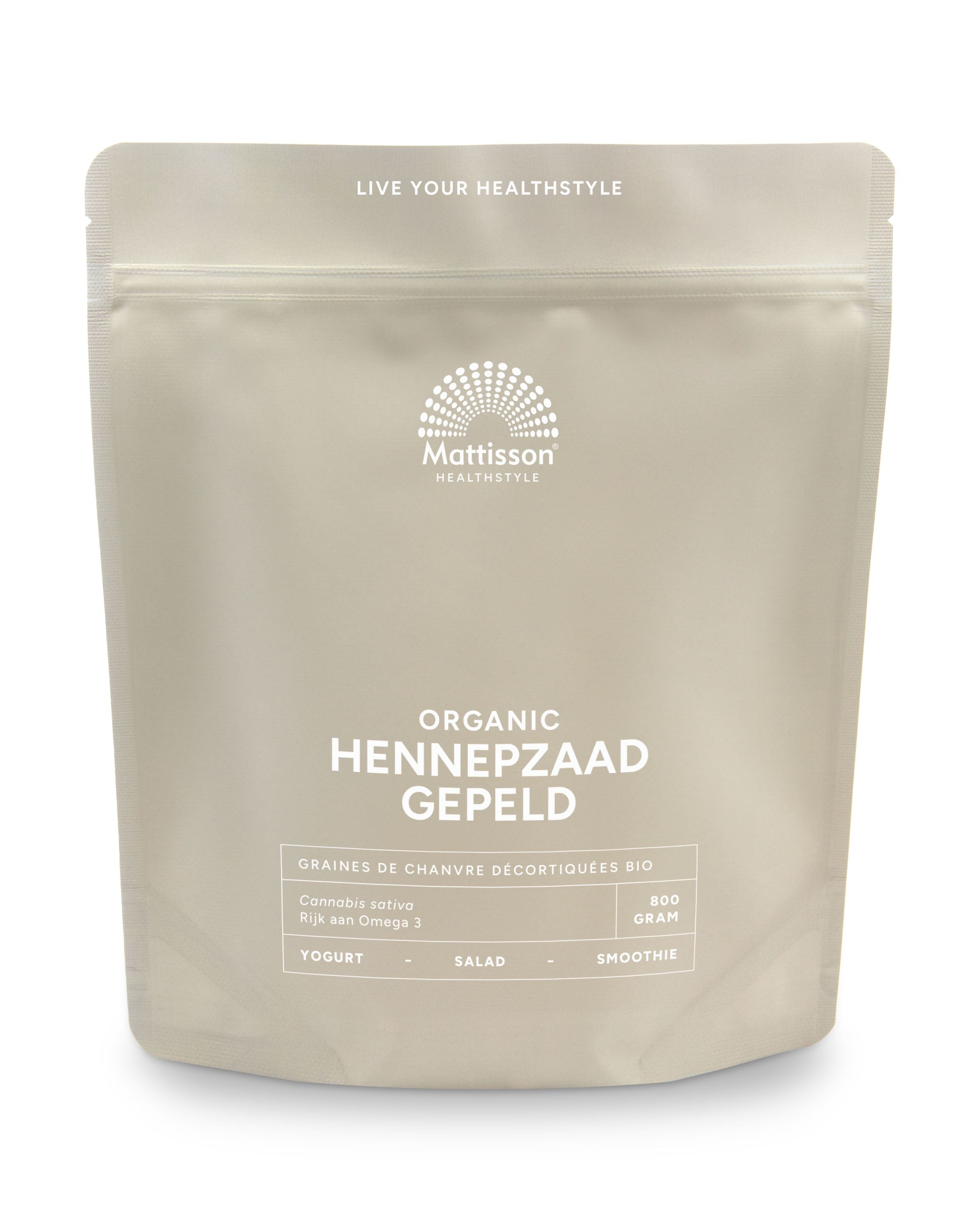 Mattisson Hennepzaad gepeld bio 800.00 Gram