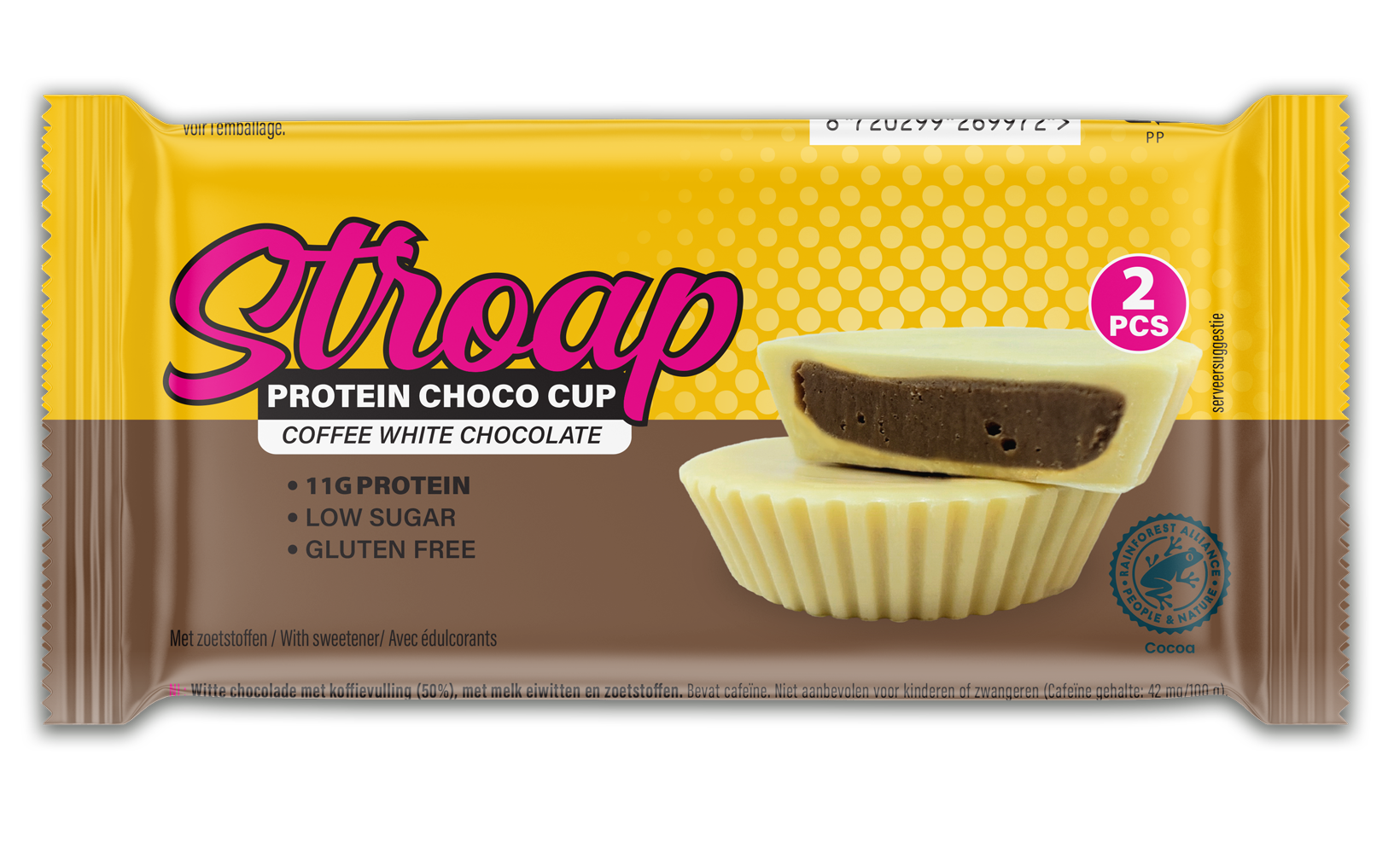 Stroap Protein choco cup coffee white chocolate 42 Gram