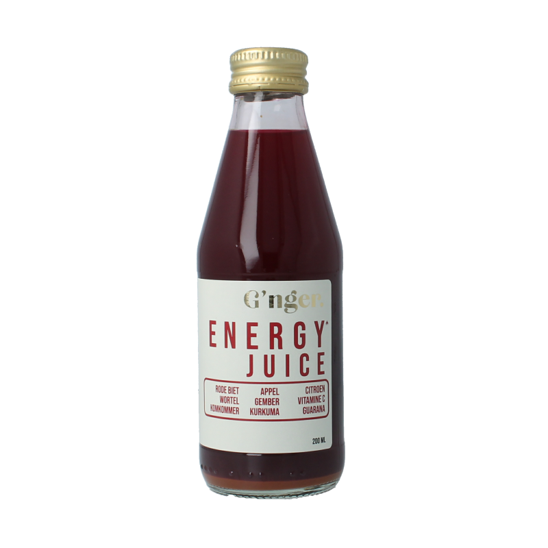 G'nger Energy groentesap 75% groente en guarana 200 Milliliter