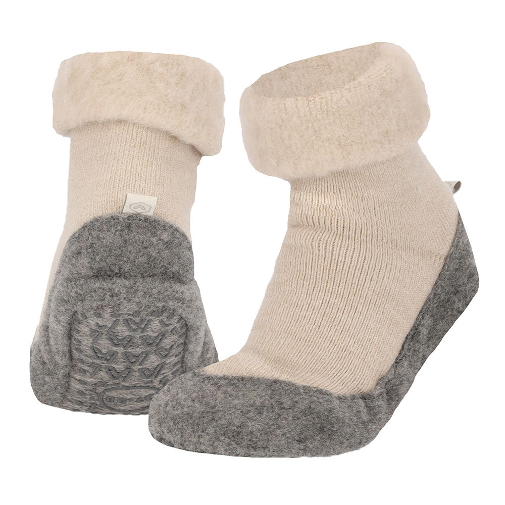 Apollo Huisslof wol anti-slip beige 45/46 1 Paar