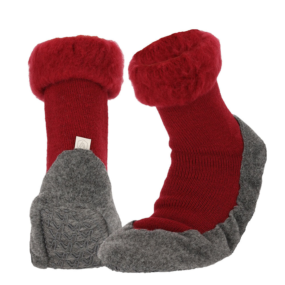 Apollo Huisslof wol anti-slip rood 37/38 1 Paar
