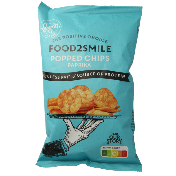 Food2Smile Popped chips paprika 90.00 Gram