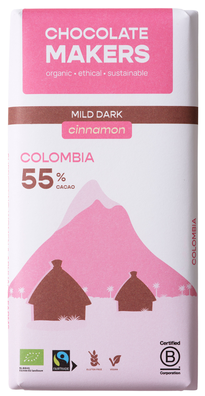Chocolatemakers Pure joy 55% puur met kaneel bio 80.00 Gram