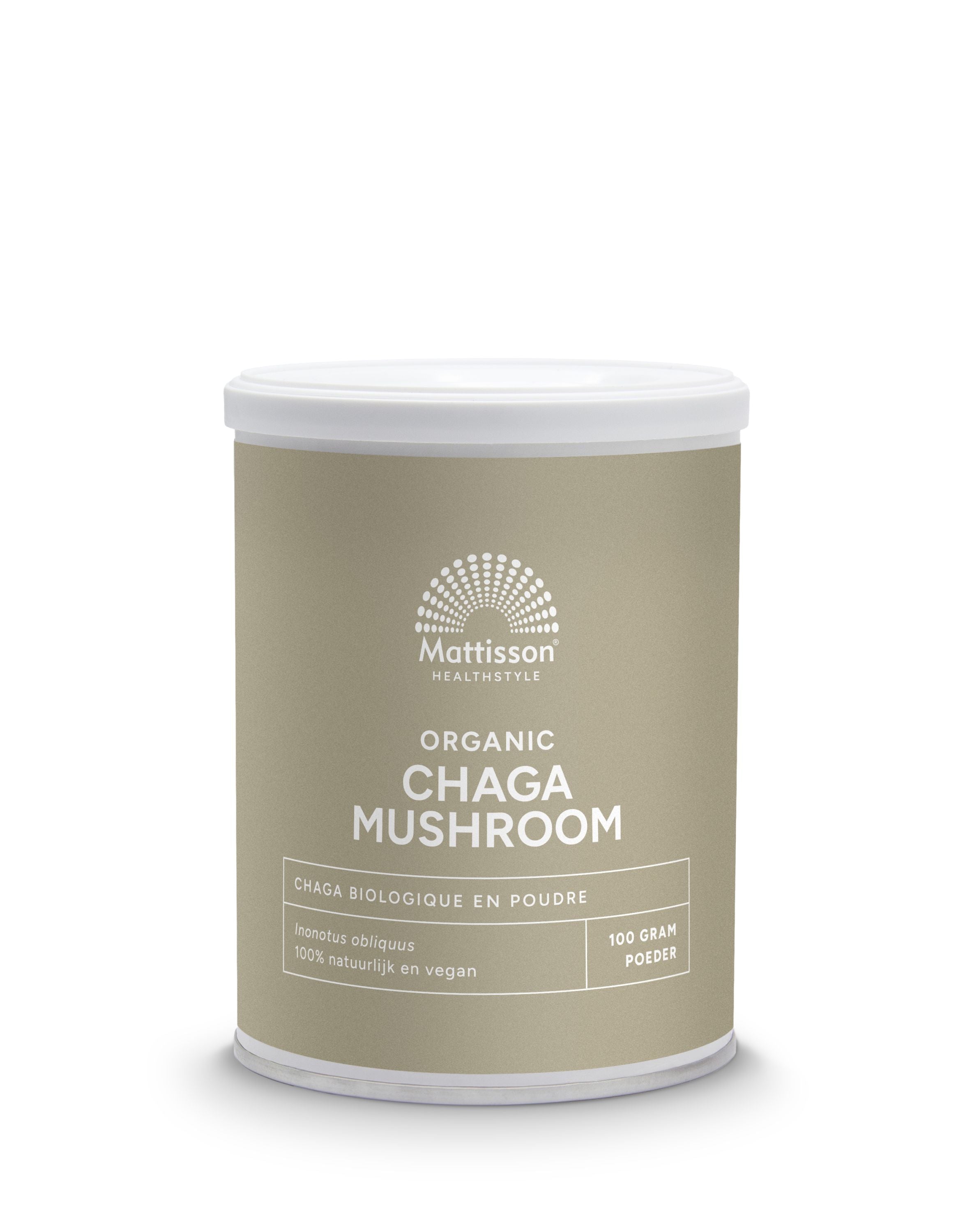 Mattisson Chaga mushroom poeder bio 100 Gram