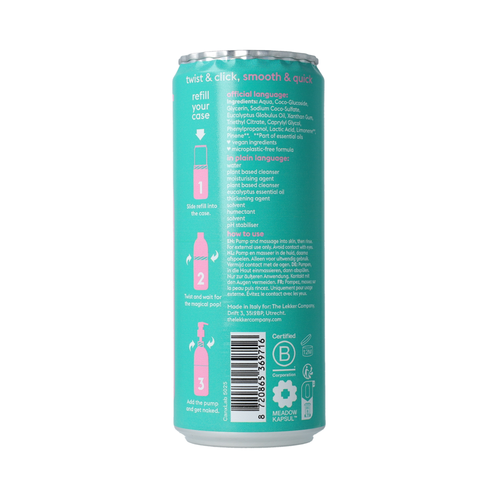 Lekker Company Body wash refill eucalyptus 330.00 Milliliter