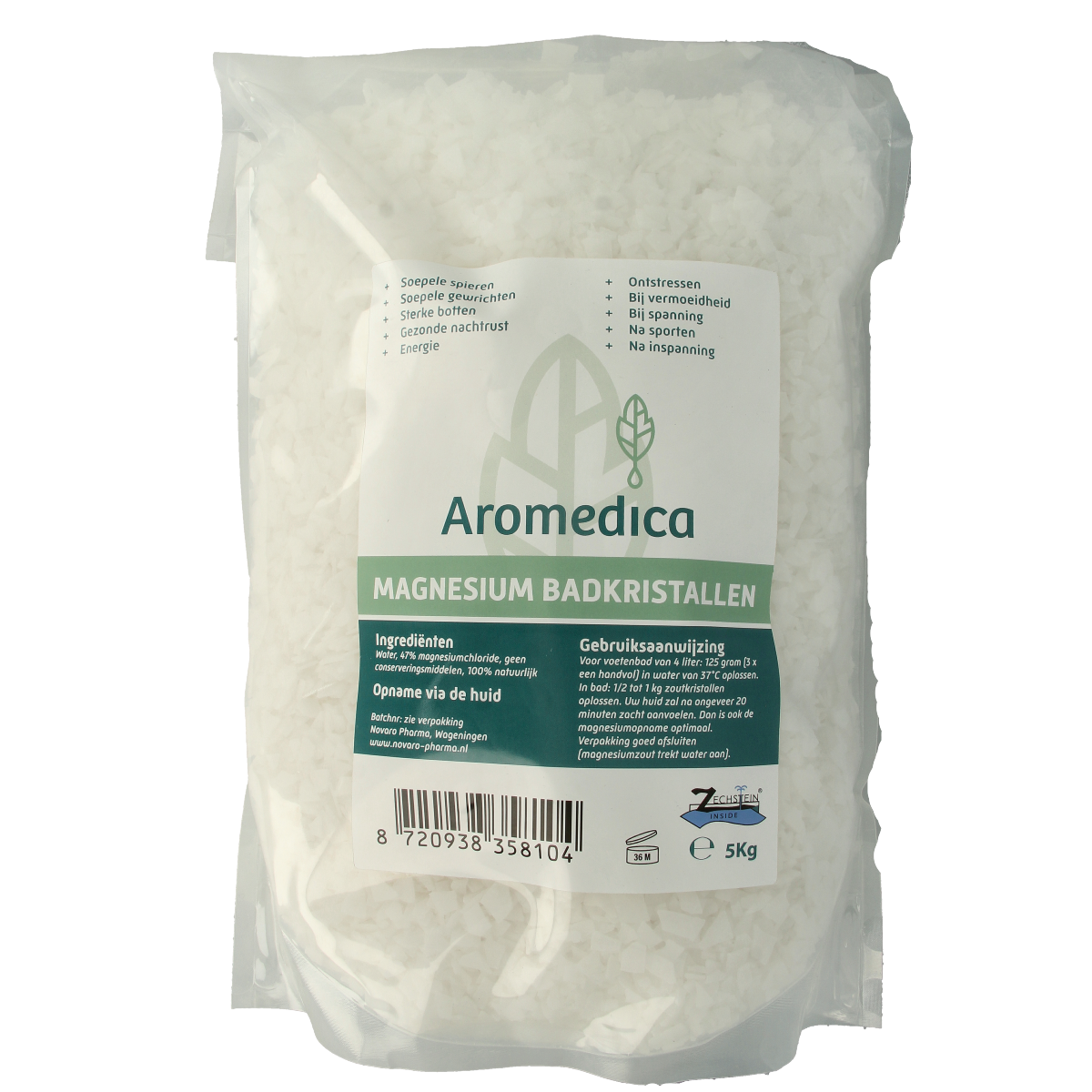 Aromedica Magnesium badkristallen 5.00 Kilogram