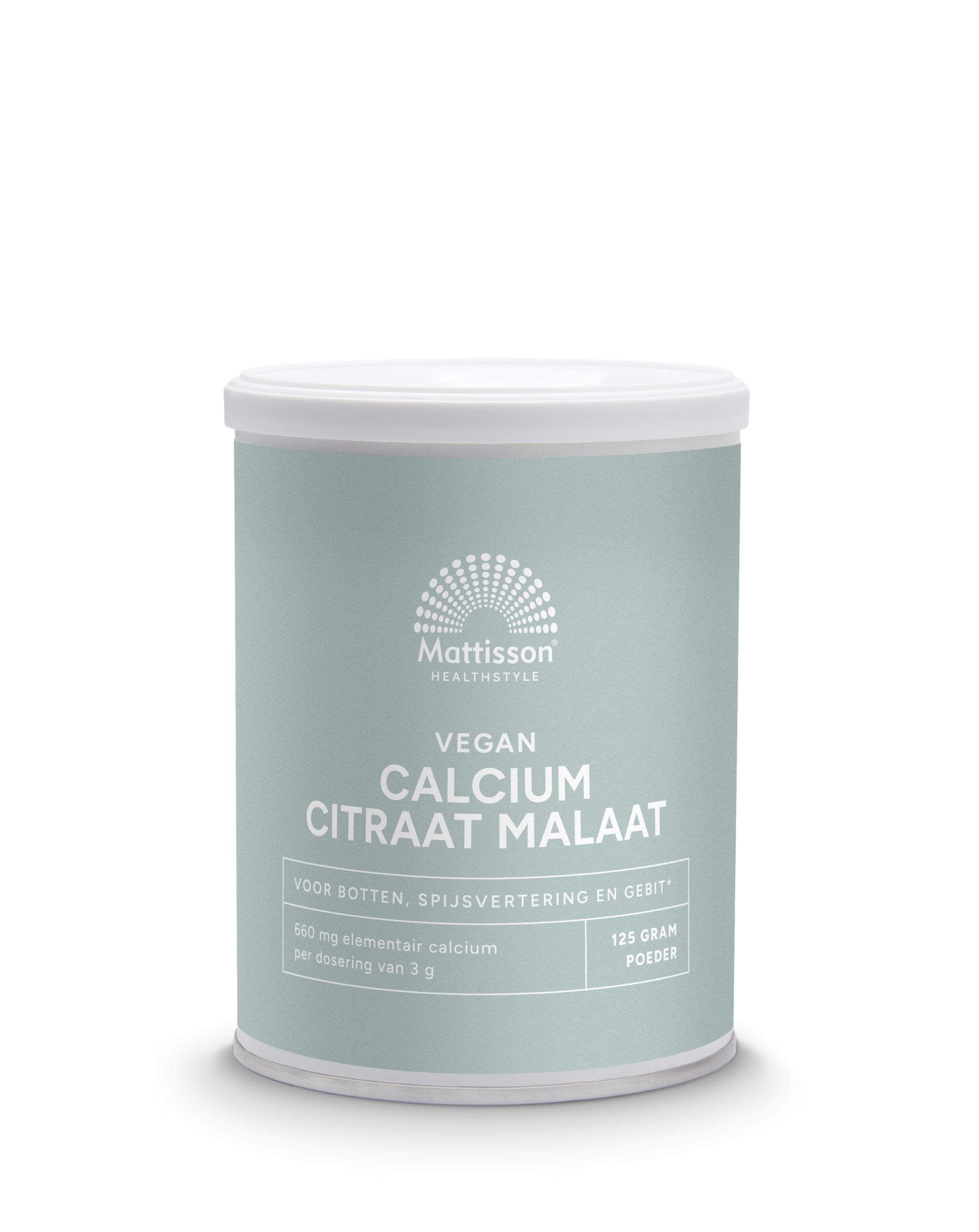 Mattisson Calcium citraat malaat poeder vegan 125 Gram