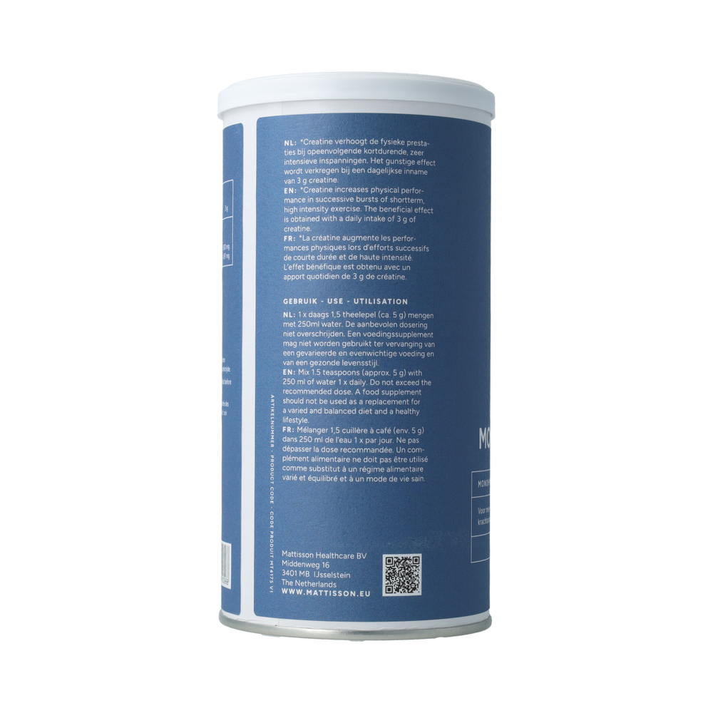 Mattisson Creatine Monohydraat Poeder 300.00 Gram