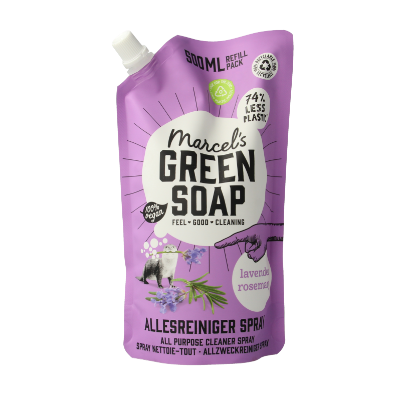 Marcel's Green Soap Allesreiniger lavendel & rozemarijn navulling 500 Milliliter