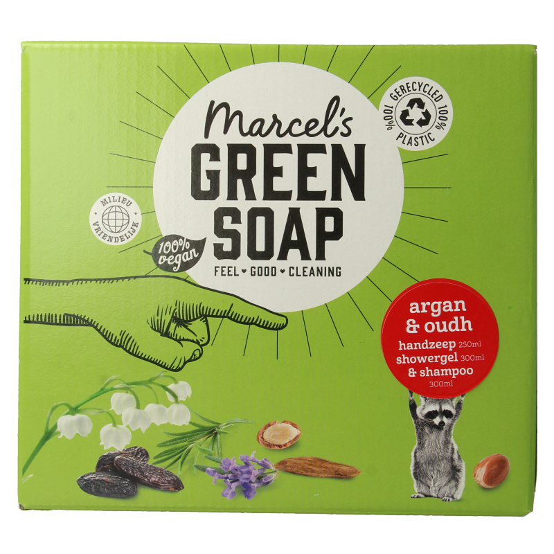 Marcel's Green Soap Giftbox argan & oudh 1 Stuks