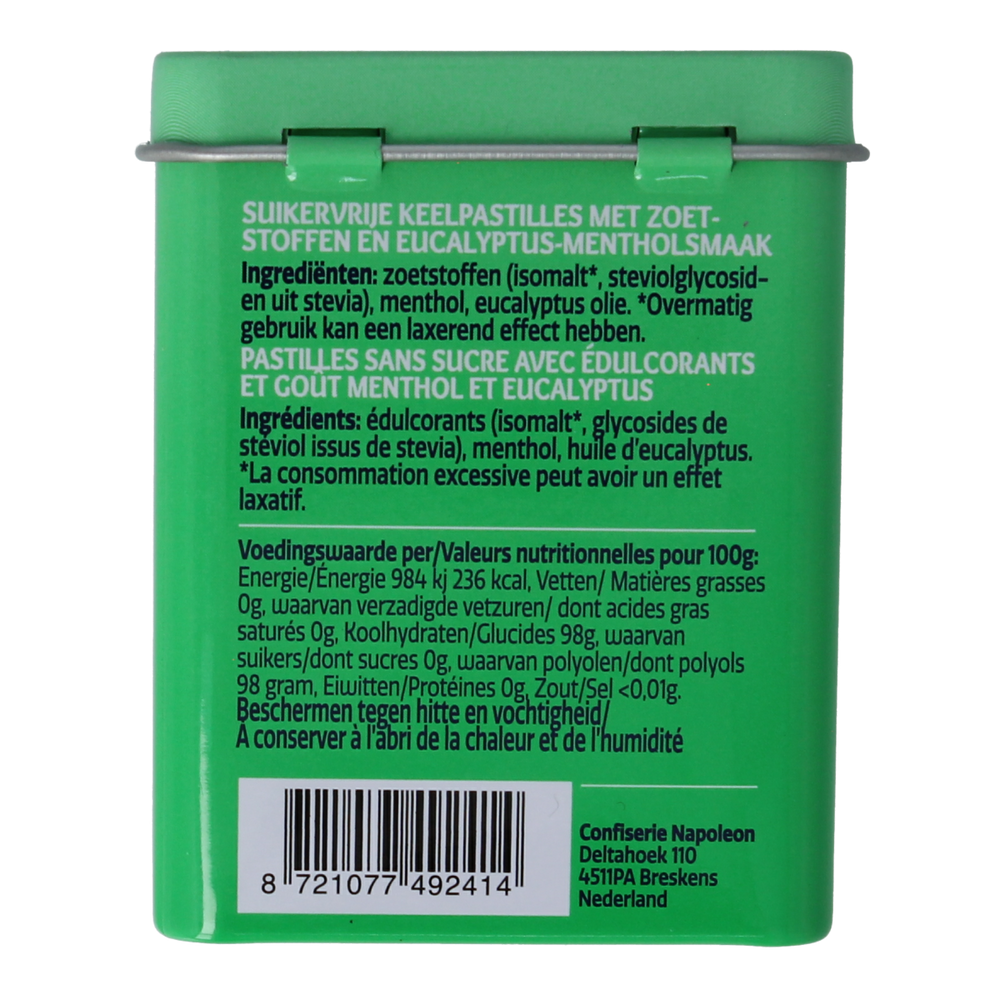 Anta Refresh eucalyptus menthol extra sterk suikervrij 72.00 Gram