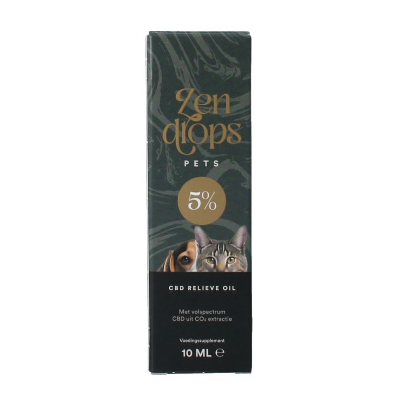 Zendrops CBD relieve oil pets 5% 10 Milliliter
