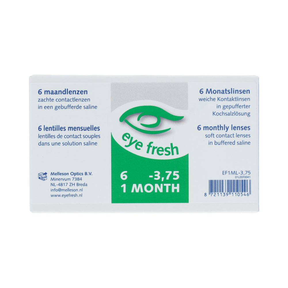 Eyefresh Eye Fresh maandlenzen 6-pack -3.75 6.00 Stuks