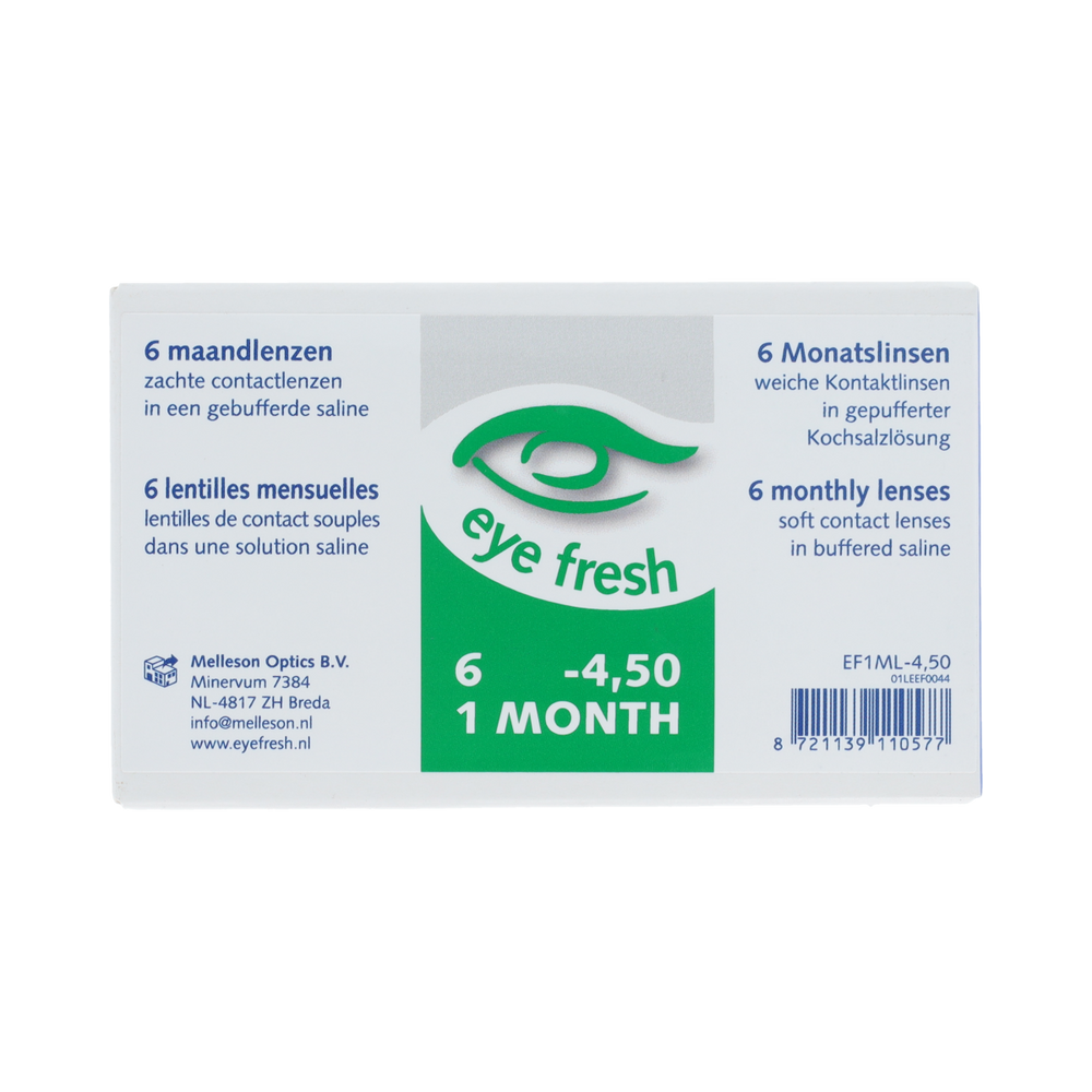 Eyefresh Eye Fresh maandlenzen 6-pack -4.50 6.00 Stuks