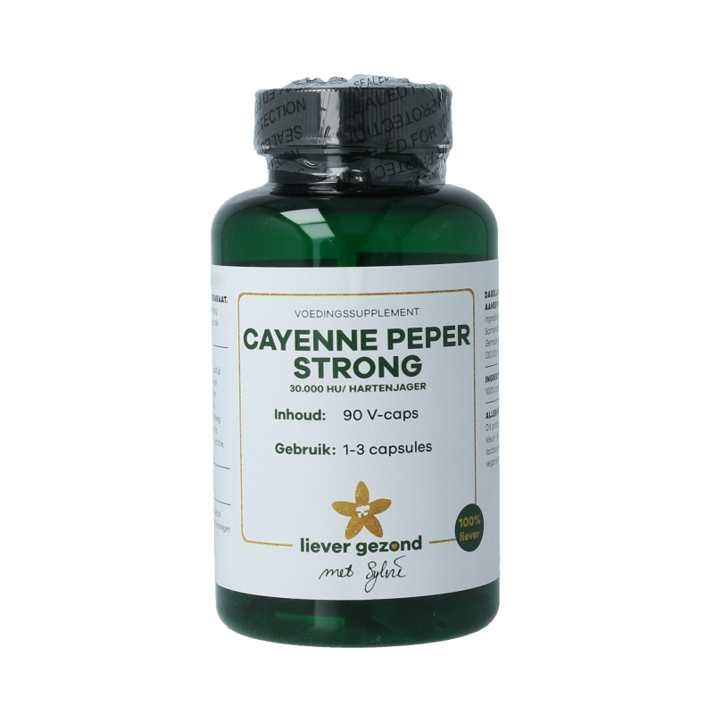 Liever Gezond Cayenne peper strong hartenjager 90 Vegetarische capsules