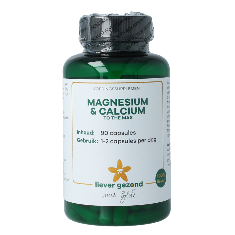 Liever Gezond Magne cal max magnesium en calcium to the max 90 Vegetarische capsules