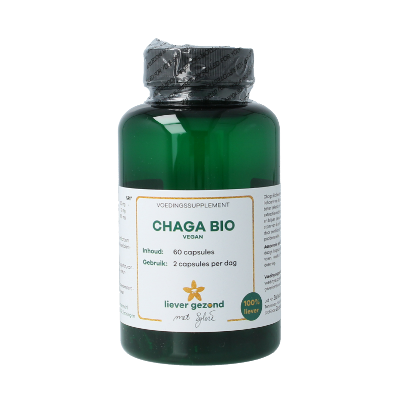 Liever Gezond Chaga 400mg vegan bio 60 Vegetarische capsules