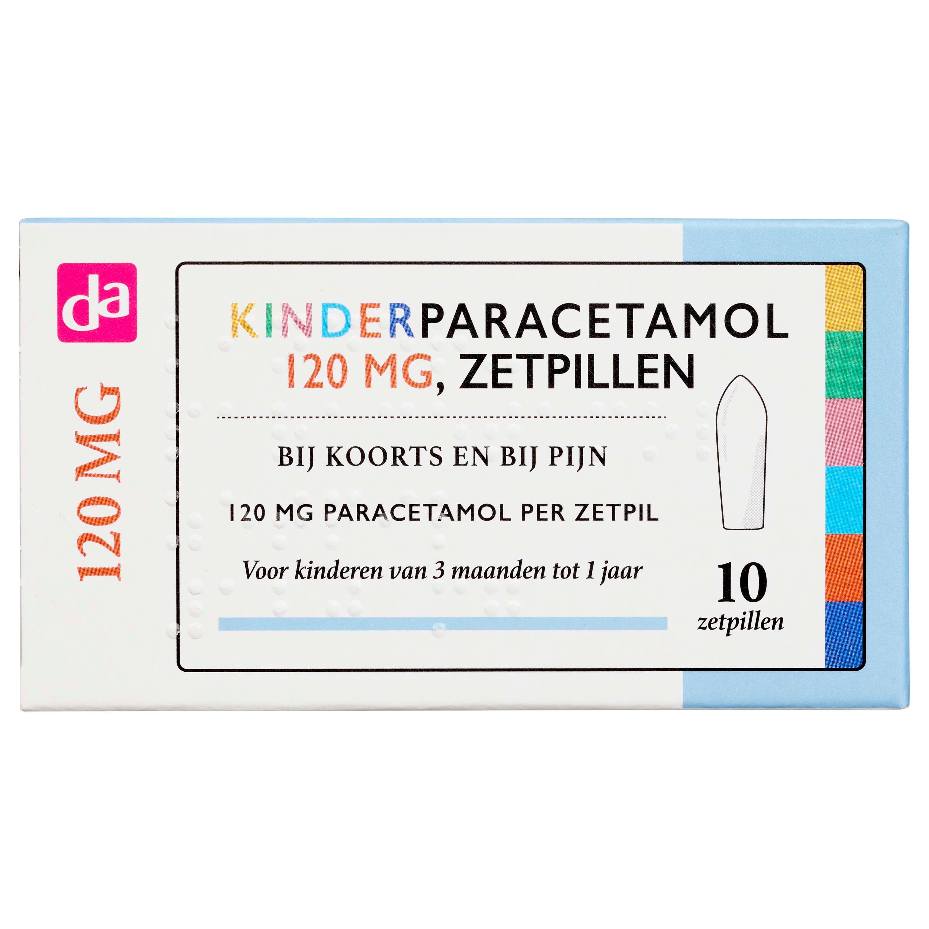 DA Paracetamol kind 120mg 10.00 Zetpillen