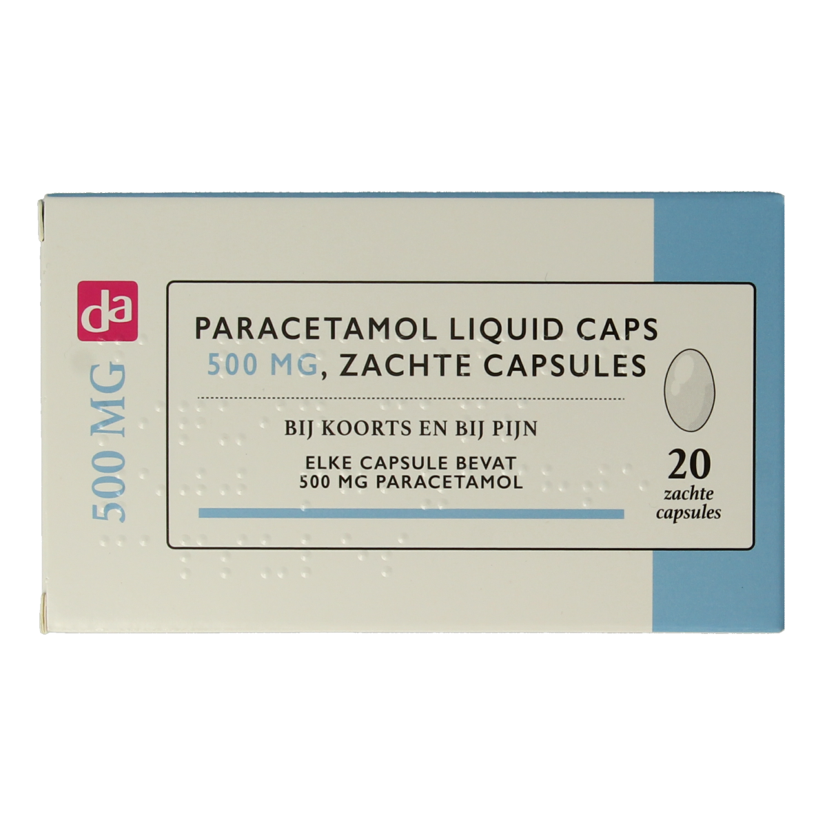 DA Paracetamol liquid 500mg 20.00 Capsules