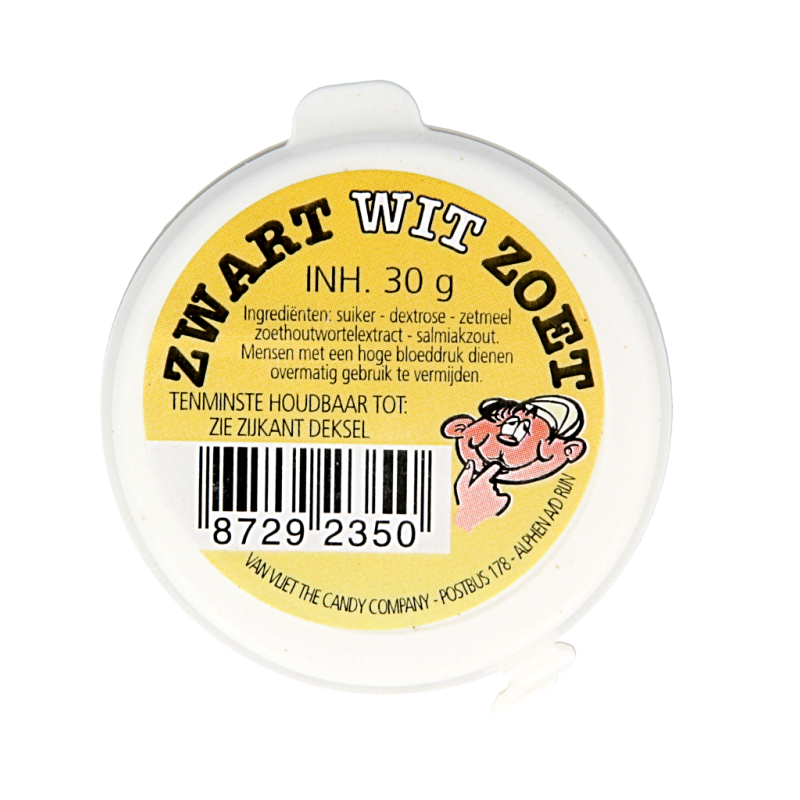 Van Vliet Zwart wit zoet 30 Gram