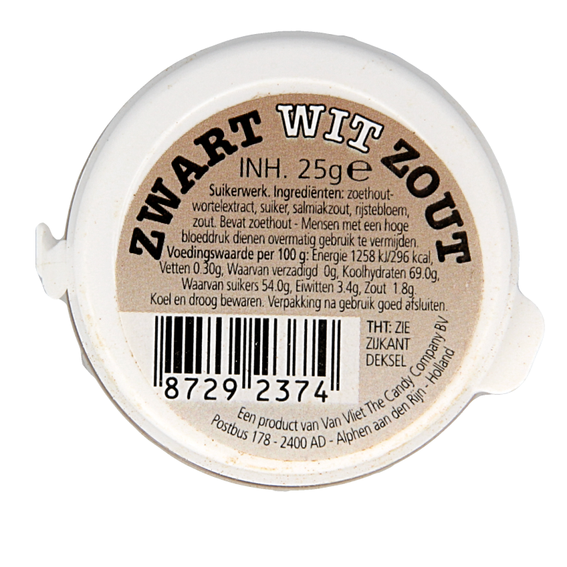 Van Vliet Zwart wit zout 25 Gram