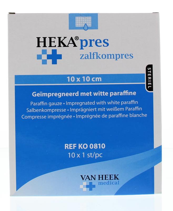Hekapres Zalfkompres 10 x 10 10 Stuks