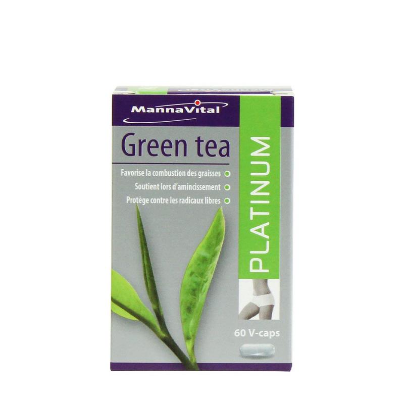 Mannavital Green tea platinum 60 Vegetarische capsules