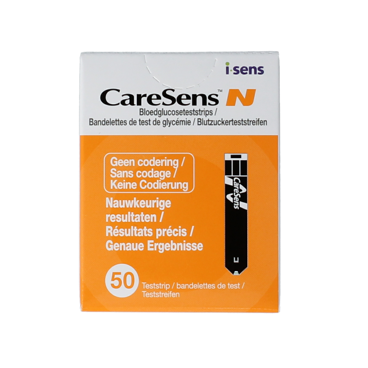 Caresens N glucose teststrips 50.00 Stuks
