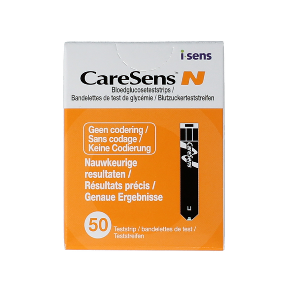 Caresens N glucose teststrips 50.00 Stuks
