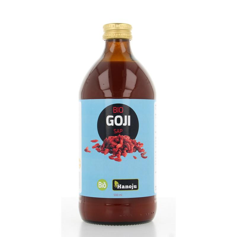 Hanoju Goji premium 100% sap glas fles bio 500 Milliliter