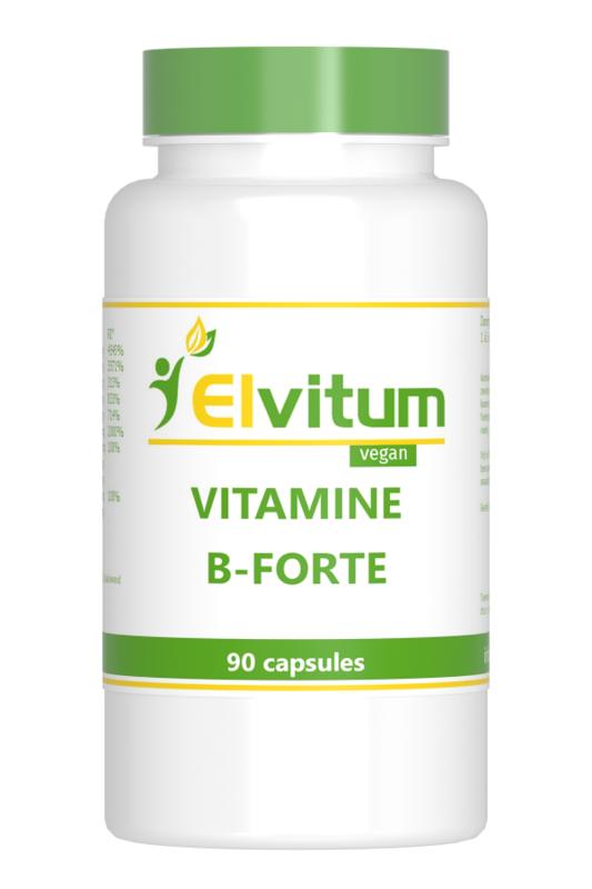 Elvitum  Vitamine B-forte gistvrij 90.00 Vegetarische capsules