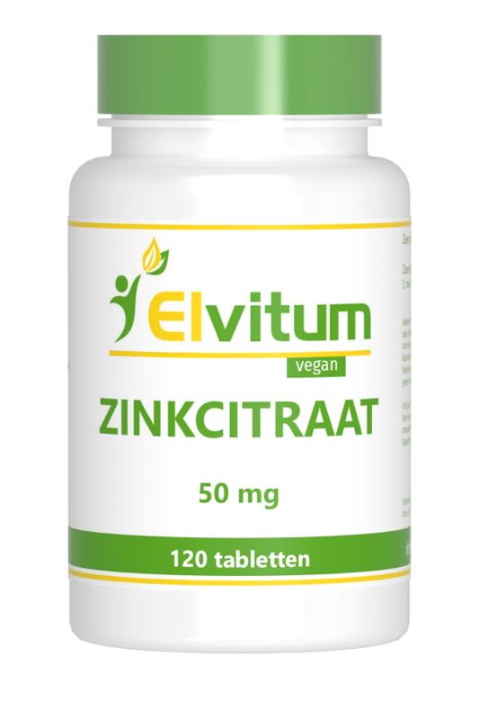 Elvitum  Zink citraat 50mg 120.00 Tabletten