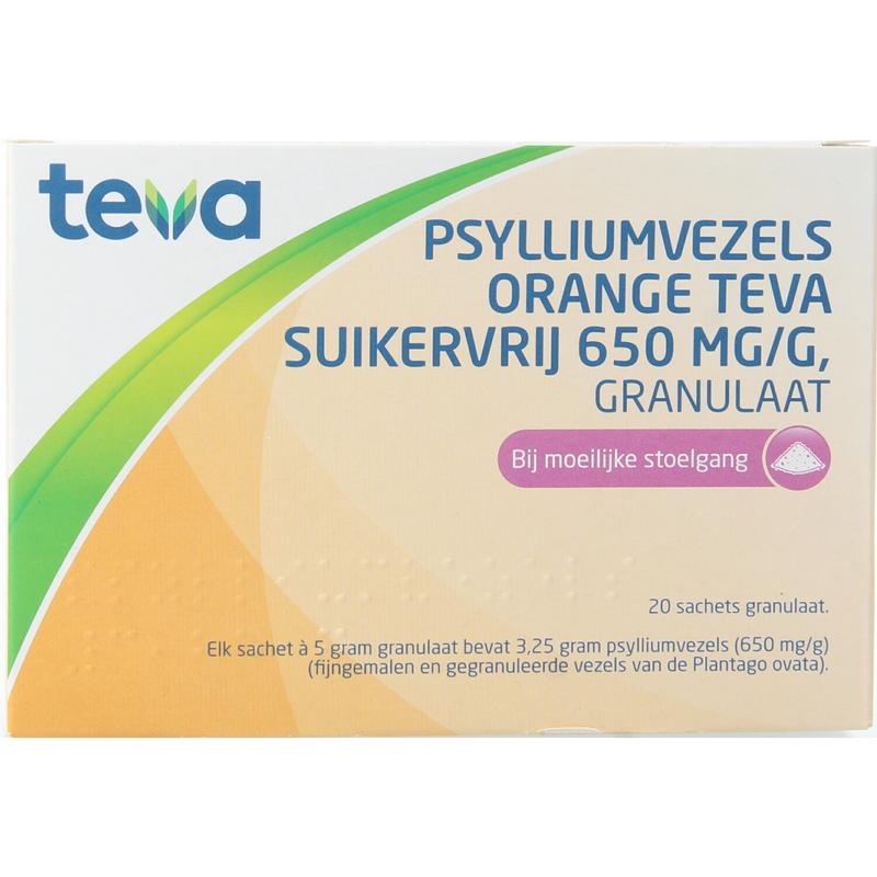 Teva Psylliumvezels orange granulaat SKV 20 Sachets